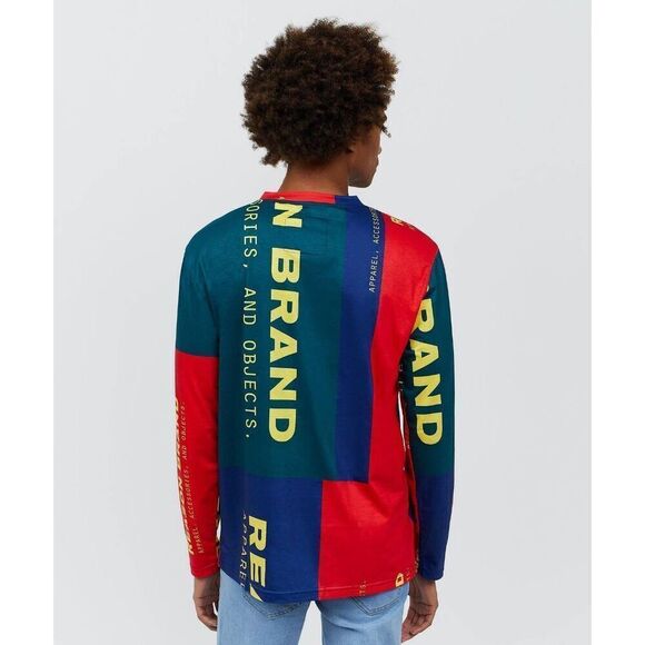 New Medium Reason Arseno Multicolor Long Sleeve Streetware Casual Tee Tshirt - Picture 2 of 7